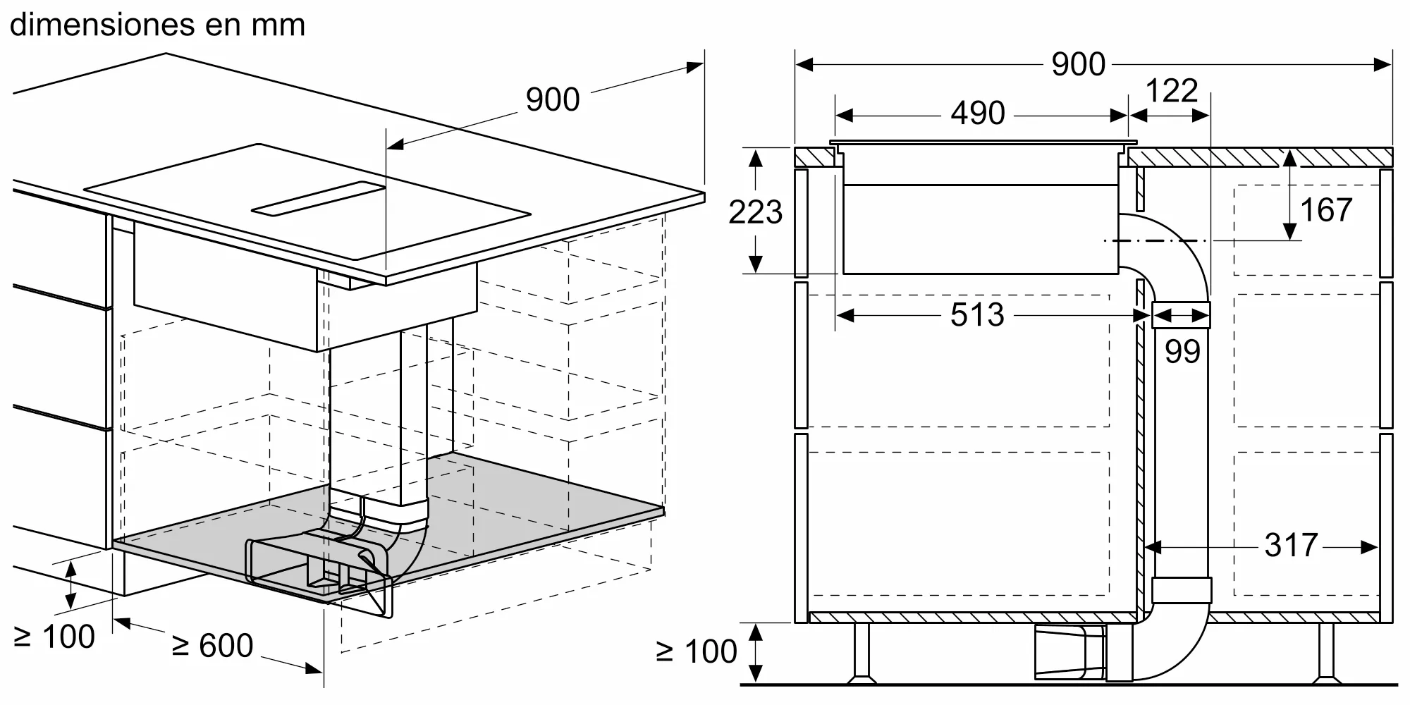 Placa de inducción con extractor  Siemens ED851HQ26E - Imagen 6