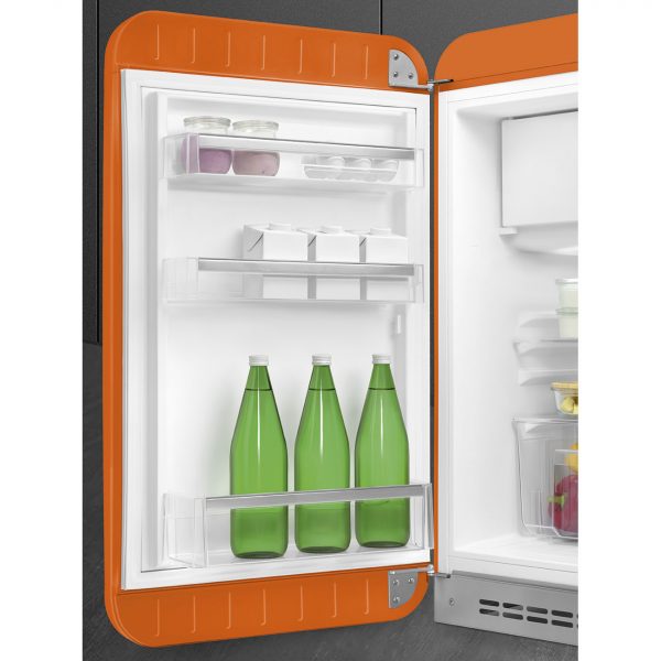 Frigorífico Libre instalación Monopuerta, Naranja Estética 50's Style FAB10LOR6 - Imagen 7