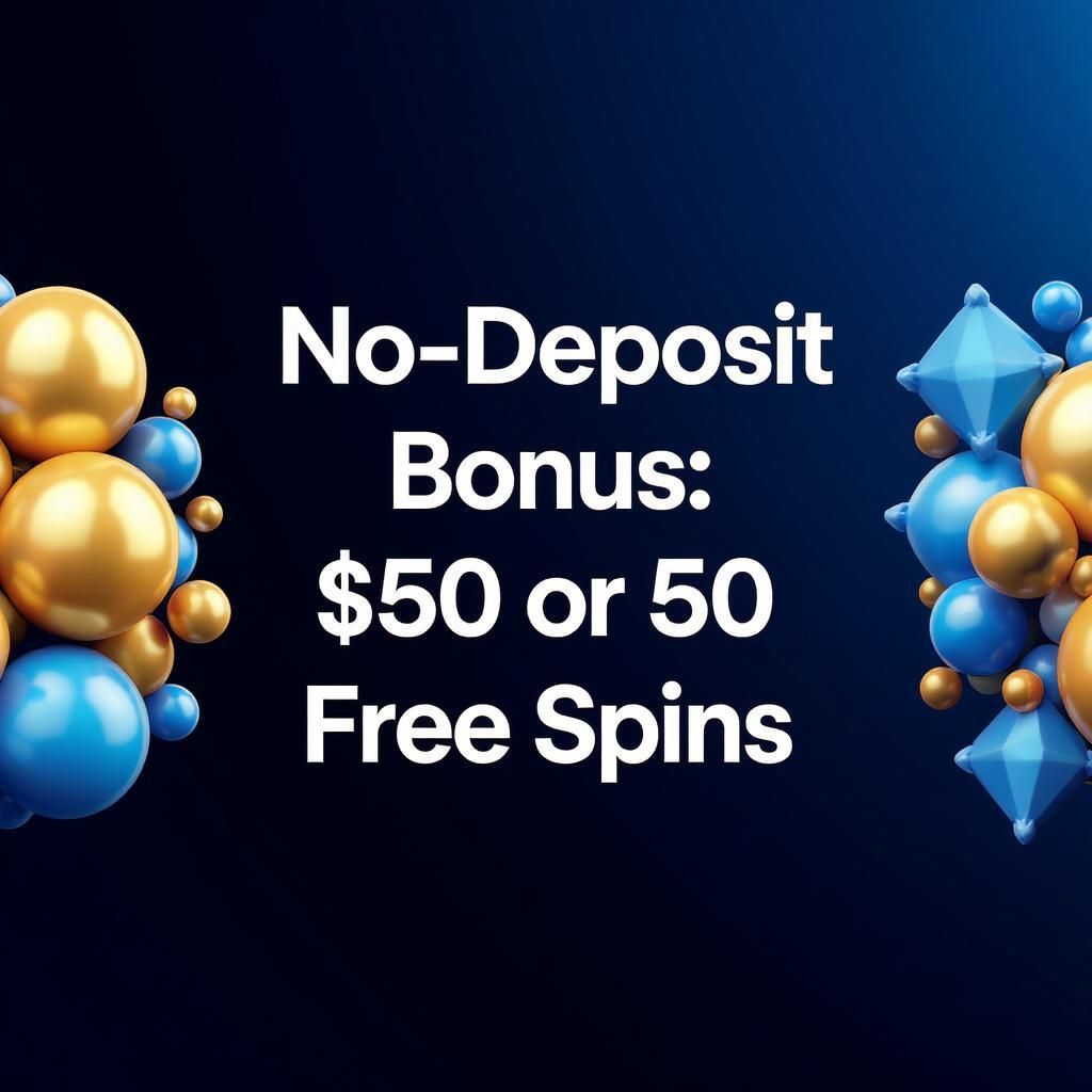 Australian no-deposit casino promo banner with pokies and bonus chips
